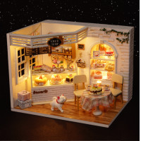 ราคา พร้อมส่ง บ้านจิ๋วDIY บ้านตุ๊กตา พร้อมครอบกันฝุ่น โมเดลบ้านตุ๊กตา ประกอบเอง ส่งไว (23822272771)