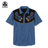 ราคา Oufisun เสื้อหัวกระโหลกย้อนยุคผู้ชายเสื้อพิมพ์ลายแมงมุมเสื้อแขนสั้นขนาดใหญ่เสื้อเชิ้ตลำลองผู้ชายเสื้อลำลองเสื้อแขนครึ่ง3สี (24550891901)