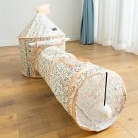 ราคา อุโมงค์แมวพร้อมกระโจม ที่นอนCat Tunnel ของเล่นแมว (21652174045)