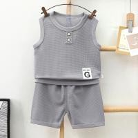 ราคา ชุดเสื้อกั๊กแขนกุดฤดูร้อนสำหรับเด็กชายและเด็กหญิง ชุดกีฬาสองชิ้น ชุดว่ายน้ำแบบลำลองสำหรับเด็กอายุ 6 12 ปี (24429989725)