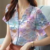 ราคา เสื้อเชิ้ตชีฟอง ฮาวาย ซัมเมอร์ เสื้อกันแดด เสื้อเชิ้ตชีฟองพิมพ์ลายดอกแฟชั่นผู้หญิง ลายดอกไม้สไตล์วินเทจ เสื้อเชิ้ตแขนสั้นสไตล์เกาหลี (24254584070)