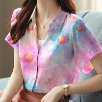 ราคา เสื้อเชิ้ตชีฟอง ฮาวาย ซัมเมอร์ เสื้อกันแดด เสื้อเชิ้ตชีฟองพิมพ์ลายดอกแฟชั่นผู้หญิง ลายดอกไม้สไตล์วินเทจ เสื้อเชิ้ตแขนสั้นสไตล์เกาหลี (24254584104)