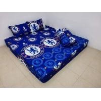 ราคา ชุดผ้าปูที่นอน 3 5 5 6ฟุต และครบชุด ลายเชลซีสินค้าเนื้อผ้าคอตตอนเกรดA (15074227850)