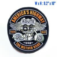 ราคา ป้ายปักตัวรีดติดหลังเสื้อบิ๊กไบค์ขนาดใหญ่ ROUTE 66 ขนาด 9 2 10 นิ้ว AMERICAN MOTHER ROAD HARLEY DAVIDSON MC PATCH (637950283)