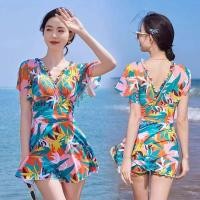 ราคา Soft Time ชุดว่ายน้ำผู้หญิง วันพีซ ไม่โป๊ ซับเต็มตัว ชุดบิกินี่ สีสวย ลายสวย ถ่ายรูปสวย ชุดว่ายน้ำท่องเที่ยวหน้าร้อนริมทะเล มีแผ่นรองหน้าอก ไม่ต้องใส่ชุดชั้นใน (23919584163)