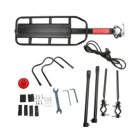 ราคา ตะแกรงท้ายจักรยาน อาน เบาะหลังจักรยาน อุปกรณ์จักรยาน อลูมิเนียม เหล็ก แร๊คท้าย วางของ วางกระเป๋า ตะแกรงท้ายจักรยาน แบบจับหลักอาน ก้านตรง พร้อมขายึด Bicycle Luggage Carrier Cargo อลูมิเนียม แร๊คท้าย วา