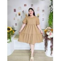 ราคา CC14 ชุดเดรสขนมชั้นสาวอวบพลัสไชต์ (22828351453)
