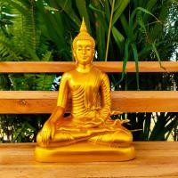 ราคา พระพุทธรูปพุทธศิลป์ ปางสะดุ้งมาร หน้าตัก5นิ้ว สูง22ซม เนื้อเรซิน หล่อตัน สีน้ำทองอเมริกา ผ่านเข้าพิธีพุทธาภิเษกเเล้ว (18659059224)