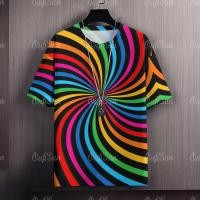 ราคา สายรุ้ง ตาหมากรุก เสื้อยืดผู้ชาย แฟชั่น เสื้อเรืองแสง เสื้อวินเทจชาย สุภาพสตรี เสื้อคอกลม (24246690299)