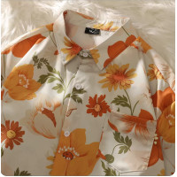 ราคา สินค้าใหม่ เสื้อเชิ้ตแขนสั้นแฟชั่นลายดอกไม้ผู้หญิง เสื้อเชิ้ตฮาวาย เสื้อเชิ้ตแฟชั่นพิมพ์ลายดอกไม้ แนววินเทจ สวยๆน่ารักๆ (18302640437)
