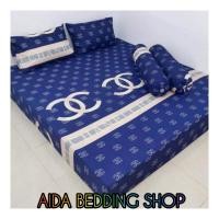 ราคา ชุดผ้าปูที่นอน5และ6ฟุต ครบชุด5ชิ้น ลายชาแนล (6044032709)