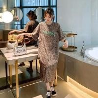 ราคา SP 13 พร้อมส่ง ชุดลายเสือ แฟชั่นสไตล์ เกาหลี ชุดเดรสลายเสือ ผ้ายืด ใส่สบาย สาวอวบ มีไซซ์ ใส่ได้ (24118642629)