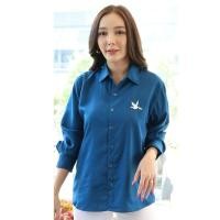 ราคา เสื้อเชิ้ตทำงาน เสื้อเชิ้ตสีขาว เสื้อเชิ้ตผู้หญิง เสื้อเชิ้ตสีเสื้อเชิ้ตคอปก เสื้อเชิ้ตปัก แขนยาว ผ้าไหมอิตาลี นุ่ม พริ้ว ใส่สบ (15142694618)