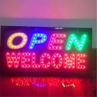 ราคา ป้ายไฟ LED OPEN WELCOME ป้ายไฟร้าน ข้อความ ป้ายไฟอักษร ตัวอักษร ตกแต่งหน้าร้าน (15705226721)