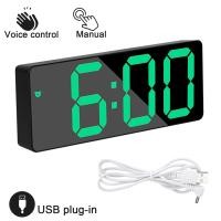 ราคา นาฬิกา ดิจิตอล นาฬิกาตั้งโต๊ะ นาฬิกาปลุกดิจิตอล LEDโต๊ะควบคุมด้วยเสียงรูปแบบฟังก์ชั่นเลื่อนปลุกได้3โหมดสว่างสำหรับบ้านห้องนอนสำนักงาน (15640204710)