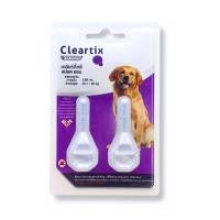 ราคา แพ็คเกจใหม่ Cleartix Spot On เคลียร์ติ๊กซ์ ผลิตภัณฑ์กำจัดเห็บหมัด สำหรับสุนัข แบบหยดหลัง 1 แผง 2 หลอด (22730812718)