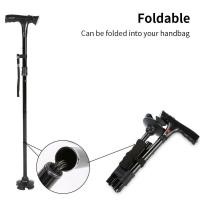 ราคา ไม้เท้าพยุงเดิน เดินป่า ไม้เท้ามีไฟฉาย MAGIC CANE With LED Light ปรับระดับได้ พับเก็บได้ รับน้ำหนักได้มาก แข็งแรง ไม้เท้าผยุง (649062050)
