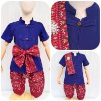 ราคา de ชุดไทยเด็ก ล้านนา ภาคเหนือ เสื้อผ้าฝ้าย ผ้าถุง โจงกระเบน ผ้าพื้นเมือง (24319934298)