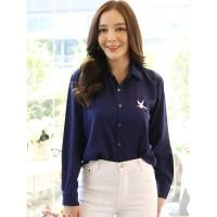 ราคา เสื้อเชิ้ตทำงาน เสื้อเชิ้ตสีขาว เสื้อเชิ้ตผู้หญิง เสื้อเชิ้ตสีเสื้อเชิ้ตคอปก เสื้อเชิ้ตปัก แขนยาว ผ้าไหมอิตาลี นุ่ม พริ้ว ใส่สบ (15933740915)