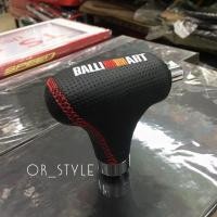 ราคา หัวเกียร์ ออโต้กดข้าง หนังดำด้ายแดง ปักลาย RALLIART (1992996376)