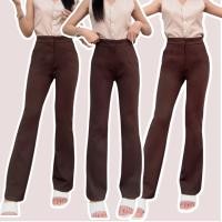 ราคา กางเกงขาม้าเล็กเอวสูงผ้าโรเชฟ กางเกงผ้าโรเชฟเอวสูงไซส์ S 5XL เอว26 40นิ้ว ความยาว 39 40 นิ้ว (24372845804)