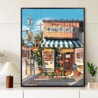 ราคา Nanafine พร้อมส่ง DIY ภาพวาดสีน้ำมันดิจิตอลพร้อมกรอบ DIY ภาพวาดสีน้ำมันดิจิตอล 40 50 ซม เวนิสยามค่ำคืนชุดภาพวาดญี่ปุ่นเติมสีห้องนั่งเล่นตกแต่งร้านจิตรกรรม (24409303005)