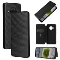 ราคา Nokia X10 Nokia X20 Case EABUY Carbon Fiber Magnetic Closure with Card Slot Flip Case Cover for Nokia X10 Nokia X20 (17043902126)