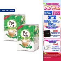ราคา 2 กล่อง Pur Via เพอร์เวีย ผลิตภัณฑ์ให้ความหวานแทนน้ำตาลจากหญ้าหวาน ขนาด 100 ซอง 0 แคลอรี (21930008334)