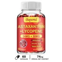 ราคา Astaxanthin 24mg Lycopene 50mg ความแข็งแรงทางคลินิก Carotenoids อาหารเสริมผิว w Astaxanthin ธรรมชาติ 100 จาก Microalgae อาหารเสริม Astaxanthin ที่ดีที่สุดสำหรับสุขภาพผิวและสี (24539621740)