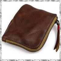 ราคา MVFR Leather Coin Pursefor Women Men Vintage Handmade WalletMini Card Holder BagZipper Purses (22488430947)