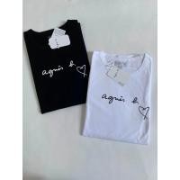 ราคา เสื้อยืดผู้หญิงผ้าฝ้ายบริสุทธิ์ผู้หญิงสีพื้นแบบสลิมผู้หญิงแขนสั้นเสื้อยืด Agnes B ชุดคู่2333JKS (20697139185)