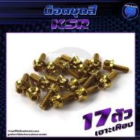 ราคา น็อตชุดสีKSR น็อตชุดสีเคเอสอาร์ น็อตKSR 1ชุด 17 ตัว น๊อตเอเอสอาร์ น็อตเฟรมKSR น๊อตเฟรมเคเอสอาร์ น็อสแตนเลส KSR (22865003804)