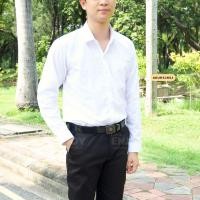 ราคา เสื้อเชิ้ตนักศึกษา เสื้อนักศึกษาชาย แขนยาว แขนสั้น เนื้อผ้าคุณภาพดี มีขนาดใหญ่ถึง 60 นิ้ว (23058020654)