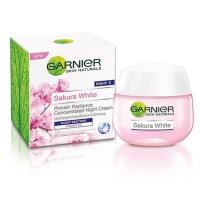 ราคา GARNIER Sakura Bright Pinkish Radiance Poreless Night Cream การ์นิเย่ ซากุระ ไบร์ท พิงคิช เรเดียนซ์ ไนท์ครีม 50ml (414821101)