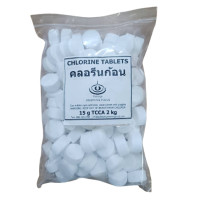 ราคา คลอรีนก้อน 2กก TCCA 90 15 กรัม สระว่ายน้ำ chlorine tablet ก้อน กรัม 1 นิ้ว คลอรีน 2 กก ก้อน ขนาด 15 กรัม (9137318217)