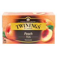 ราคา Twinings Peach Tea ทไวนิงส์ พีช ชาอังกฤษ ชนิดซอง 2 กรัม x 25 ซอง (9693504592)