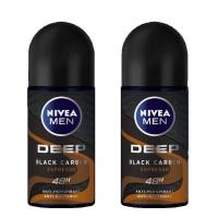 ราคา NIVEA MEN Deep Black Charcoal ESPRESSO Roll On นีเวีย ดีพ เอสพรสโซ โรลออนระงับกลิ่นกาย 50ml 2ขวด (4399704720)