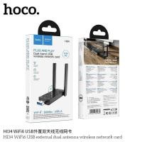 ราคา Hoco HI34 ตัวรับสัญญาณไวไฟ WiFi6 USB WiFi 5G 2 4G ความเร็ว 600Mbps Wireless USB Adapter (24583794354)