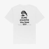 ราคา Aime Leon Dore เสื้อยืดแขนสั้นสำหรับผู้หญิงอวตารเสื้อยืดพิมพ์โลโก้ FW23สไตล์นิวยอร์ก (20669838508)