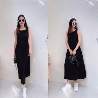 ราคา ชุดเดรสอัดพลีทตัวยาว ทรงคอกลมแขนกุด ชุดเดรสอัดพลีท อัดพลีทคอกลม เดรสอัดพลีทหลายสี (13236626550)