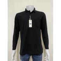 ราคา เสื้อโปโลสีดำล้วนแขนยาวมีกระเป๋า เสื้อคอปกสีดำล้วน เสื้อสีพื้นดำล้วน (19453878667)