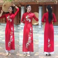 ราคา ชุดอ่าวหญ่ายเวียดนาม ชุดเวียดนามหญิง ชุดไปเที่ยวเวียดนาม ชุดเวียดนาม หญิงงานปักลาย ao dai vietnam ซิมเวียดนาม ขนมเวียดนาม (23357068958)