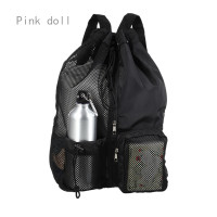 ราคา กระเป๋าสะพายแบบมีเชือกตาข่ายกระเป๋าว่ายน้ำมาใหม่พร้อมถุงเปียกกระเป๋าเป้สะพายหลังชายหาดยิมและกระเป๋าอุปกรณ์ออกกำลังกาย สีดำ (21685845880)