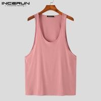 ราคา INCERUN เสื้อกล้าม เสื้อกล้ามผู้ชาย เสื้อกล้ามไซส์ใหญ่ นุ่ม ใส่สบาย ระบายเหงื่อดี เสื้อกล้ามแขนกุดสำหรับผู้ชายเสื้อยืดคอกลมหลวมๆเสื้อแขนกุดลำลองเสื้อกล้ามเสื้อกล้าม ชาย (19391354581)