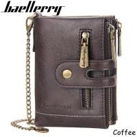 ราคา Baellerry กระเป๋าสตางค์2022กระเป๋าหนังหรูหราแท้ผู้ชายใหม่กระเป๋าสตางค์แบบสั้นมีซิปกระเป๋าเก็บบัตร Dompet Koin สายโซ่สำหรับผู้ชาย (17097942256)