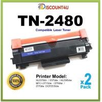 ราคา Pack2 Discount4U Toner ตลับหมึกโทนเนอร์เลเซอร์เทียบเท่า รุ่น TN2460 TN 2460 TN 2480 TN2480 TN 2460 TN 2480 2480 2460 For HL L2335D HL L2370DN HL L2375DW HL L2385DW DCP L2535DW MFC L2750DW MFC L2770DW 