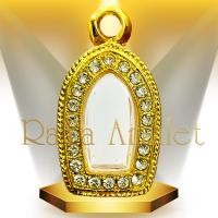 ราคา กรอบพระสำเร็จรูป งานทองสูตรฝังเพชร 24K ทรงปรกมะขาม หน้าจอ 0 8 x 1 5 cm รหัส 3 (23836545960)
