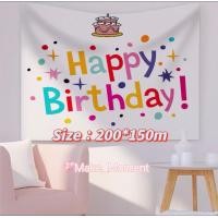 ราคา ผ้าแขวนตกแต่งวันเกิด ผ้าพื้นหลังวันเกิด ผ้าตกแต่งhappy birthday ตัวอักษรhappy birthday ธงวันเกิด (13352316202)