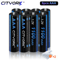 ราคา CITYORK 1 2V AAA AA ถ่านชาร์จ แบตเตอรี่แบบชาร์จไฟได้ 3000mah 1100mah กล่องเก็บของฟรี (22774286113)