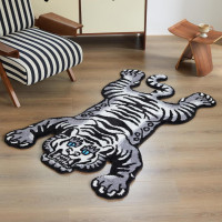 ราคา VIKAMA Domineering Tiger Plush พรมกันลื่นพรมในครัวเรือนหลายฉากที่ใช้งานได้ห้องนั่งเล่นห้องนอนห้องครัวข้างเตียง (23990326354)